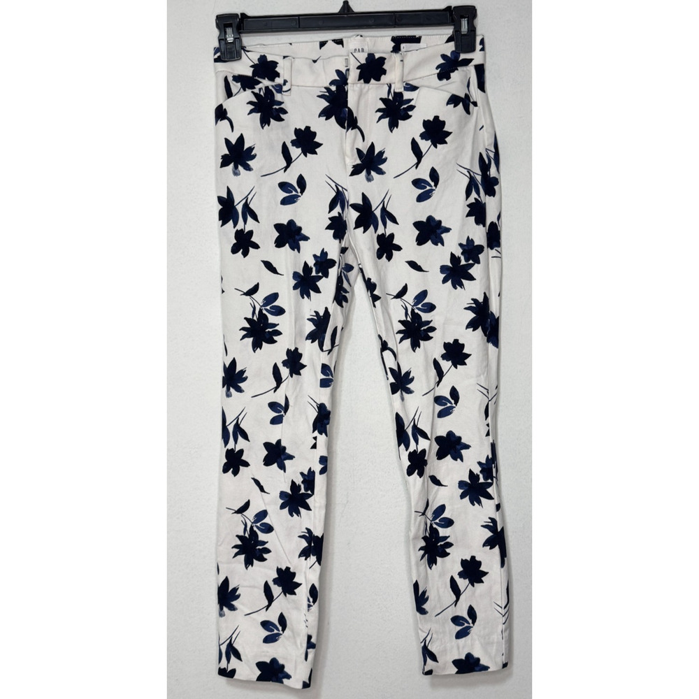 GAP Womens‎ 2 Pants Floral Businesses Causal Stretch Soft Signature Skinny Ankle